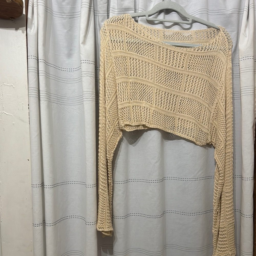 SHEIN Cream Off-the-Shoulder Sweater